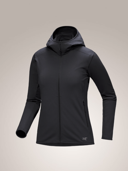 Arcteryx Kyanite LT Hoody Zipper Women black Auf und Davon Outdoor Equipment